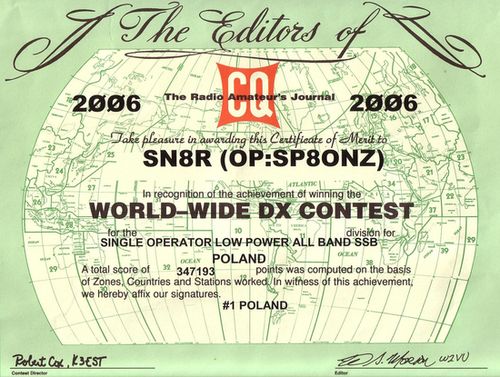 SP8ONZ CQ WW DX Contest 2006