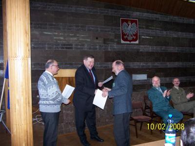 Witold SP8FIQ odbeira dyplom