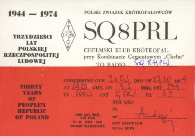 SP8PRL - SQ8PRL - 1974
