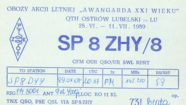 SP8ZHY - SP8ZHY/8 - 1989