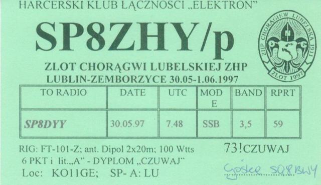 SP8ZHY - SP8ZHY/p - 1997