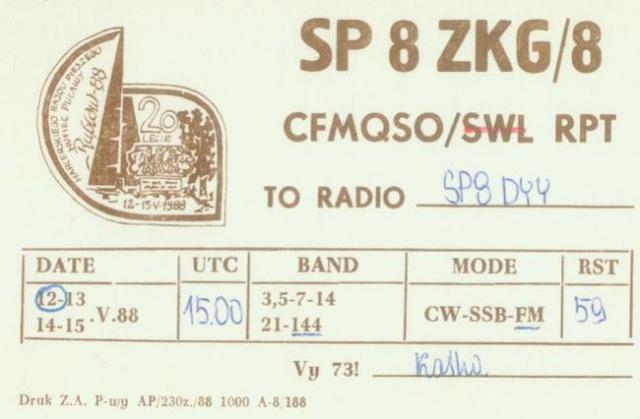 SP8ZKG - SP8ZKG/8 - 1988